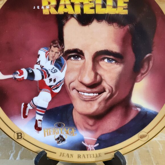 NHL Legends of Hockey's Golden Era Jean Ratelle Collectors Plate BRADFORD EXC. - Picture 2 of 6